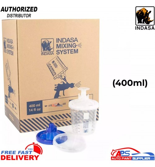 Indasa 400ml Mixing System Kit 125µm Blue Filter –Premium Auto Repair Solution